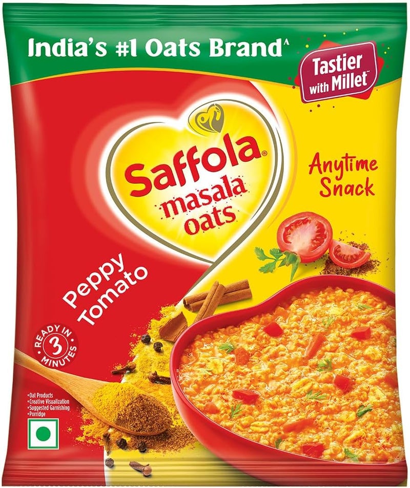 Saffola Masala Oats - Peppy Tomato, 39 gm - Image 1
